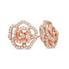 Thumbnail Image 1 of Vera Wang Love Collection 0.31 CT. T.W. Diamond Rose Stud Earrings in 14K Rose Gold