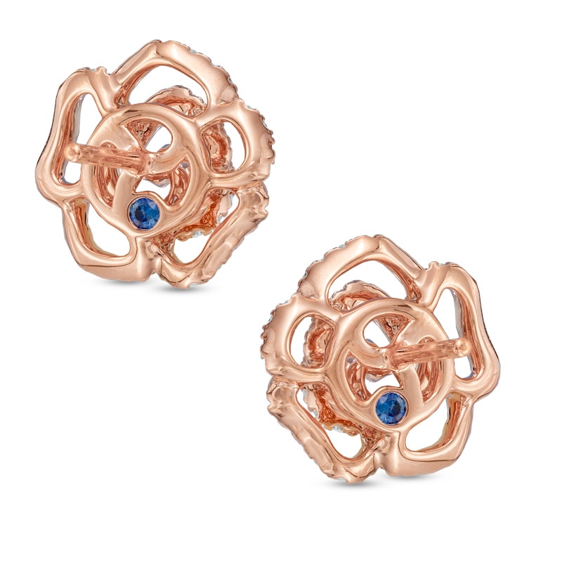 Vera Wang Love Collection 0.31 CT. T.W. Diamond Rose Stud Earrings in 14K Rose Gold