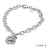 Thumbnail Image 1 of Vera Wang Love Collection 0.18 CT. T.W. Diamond Rose Charm Bracelet in Sterling Silver - 7.5"