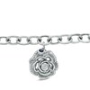 Thumbnail Image 2 of Vera Wang Love Collection 0.18 CT. T.W. Diamond Rose Charm Bracelet in Sterling Silver - 7.5"