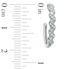 Thumbnail Image 1 of 0.15 CT. T.W. Diamond Cascading Hoop Earrings in Sterling Silver