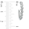 Thumbnail Image 2 of 0.15 CT. T.W. Diamond Cascading Hoop Earrings in Sterling Silver