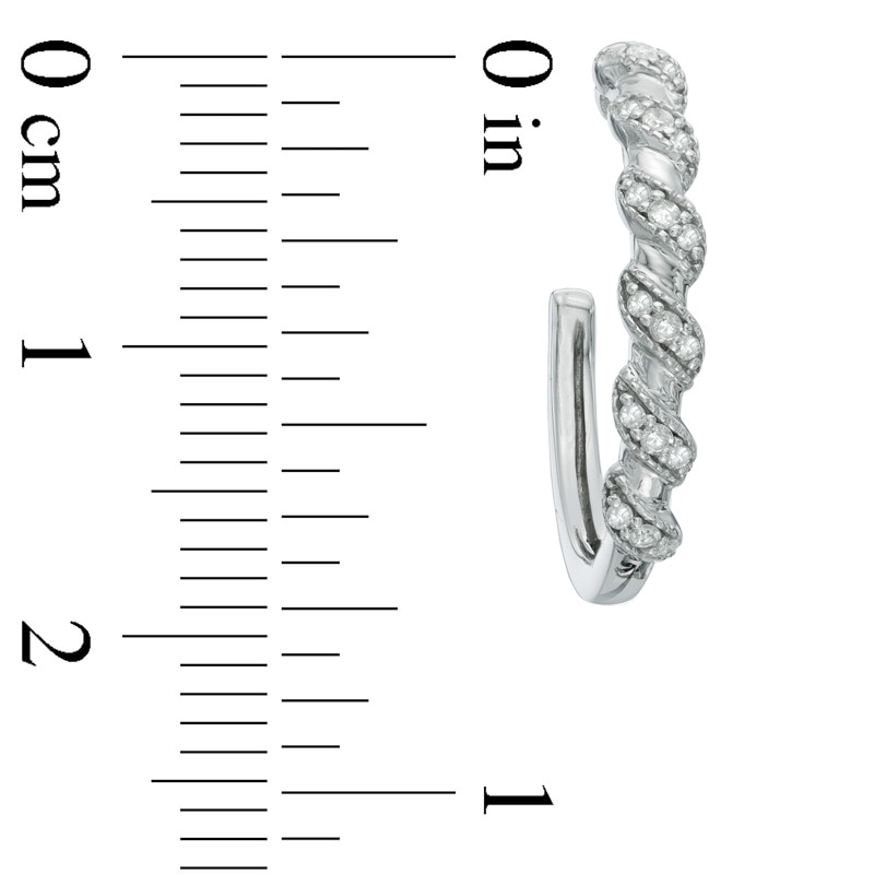 0.15 CT. T.W. Diamond Cascading Hoop Earrings in Sterling Silver