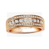 0.50 CT. T.W. Diamond Multi-Row Anniversary Band in 14K Rose Gold