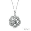 Thumbnail Image 1 of Vera Wang Love Collection 0.18 CT. T.W. Diamond Rose Pendant in Sterling Silver