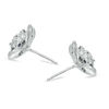 Thumbnail Image 2 of Vera Wang Love Collection 0.19 CT. T.W. Diamond Rose Stud Earrings in Sterling Silver