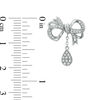 Thumbnail Image 2 of Vera Wang Love Collection 0.23 CT. T.W. Diamond Bow Drop Earrings in Sterling Silver