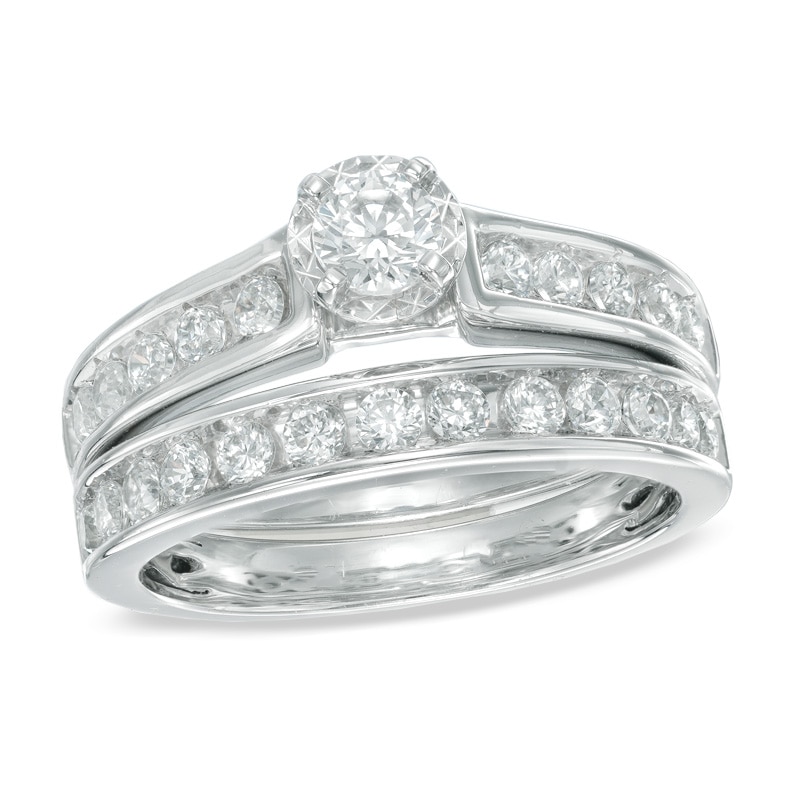 1.00 CT. T.W. Diamond Bridal Set in 14K White Gold