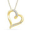 Thumbnail Image 0 of Diamond Accent Tilted Heart Pendant in 10K Gold