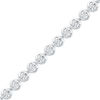 0.16 CT. T.W. Diamond Circle Bracelet in Sterling Silver - 7.25"