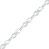 Thumbnail Image 0 of 0.10 CT. T.W. Diamond Infinity Bracelet in Sterling Silver - 7.5"