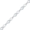 Thumbnail Image 0 of 0.10 CT. T.W. Diamond Infinity Bracelet in Sterling Silver - 7.5"