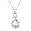 Thumbnail Image 1 of 0.25 CT. T.W. Diamond Infinity with Cluster Pendant in 10K White Gold