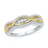 0.25 CT. T.W. Diamond Infinity Ribbon Band in 10K Two-Tone Gold