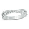 Thumbnail Image 0 of Diamond Accent Criss-Cross Midi Ring in Sterling Silver