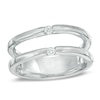 Thumbnail Image 0 of Diamond Accent Double Row Midi Ring in Sterling Silver