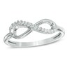 Thumbnail Image 0 of Diamond Accent Sideways Infinity Midi Ring in Sterling Silver