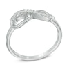 Thumbnail Image 1 of Diamond Accent Sideways Infinity Midi Ring in Sterling Silver