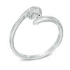 Thumbnail Image 1 of Diamond Accent Heart Bypass Midi Ring in Sterling Silver