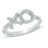 Thumbnail Image 1 of Diamond Accent "XO" Midi Ring in Sterling Silver