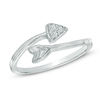 Thumbnail Image 0 of Diamond Accent Arrow Bypass Midi Ring in Sterling Silver