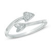 Thumbnail Image 1 of Diamond Accent Arrow Bypass Midi Ring in Sterling Silver