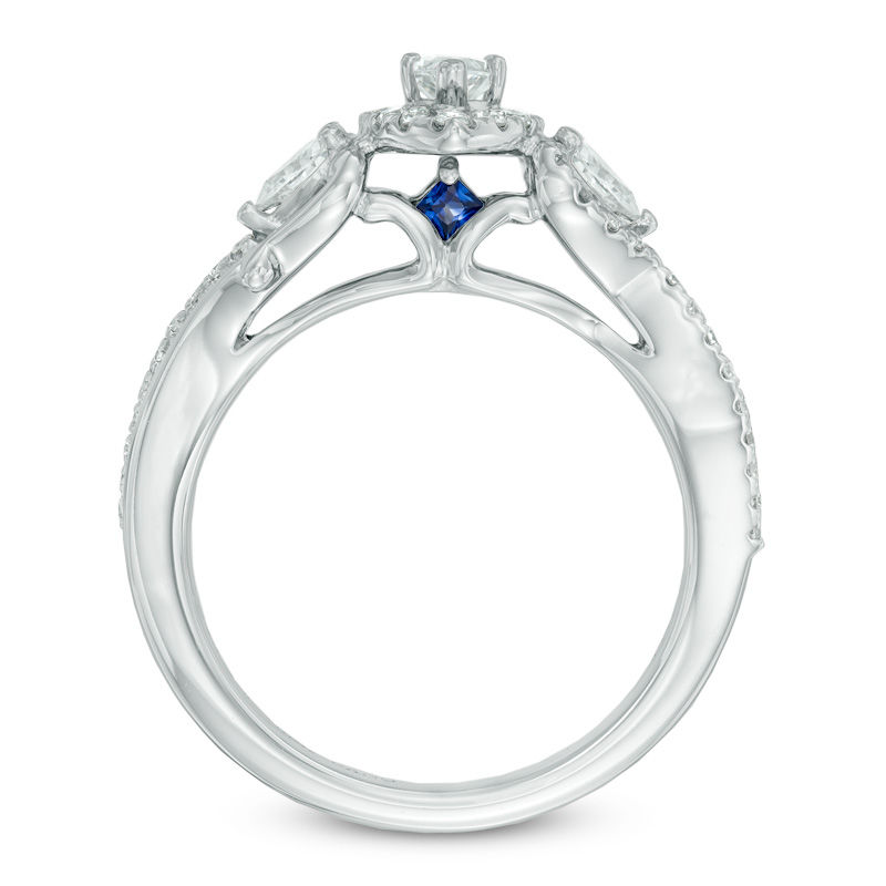 Vera Wang Love Collection 0.70 CT. T.W. Marquise Diamond Three Stone Ring in 14K White Gold