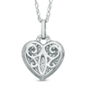 Thumbnail Image 1 of Lab-Created White Sapphire Heart Pendant in Sterling Silver