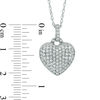 Thumbnail Image 2 of Lab-Created White Sapphire Heart Pendant in Sterling Silver