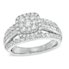 Thumbnail Image 0 of 1.25 CT. T.W. Diamond Frame Cluster Engagement Ring in 14K White Gold