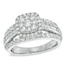 Thumbnail Image 1 of 1.25 CT. T.W. Diamond Frame Cluster Engagement Ring in 14K White Gold