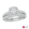 Thumbnail Image 0 of 1.00 CT. T.W. Certified Canadian Diamond Frame Bridal Set in 14K White Gold (I/I1)