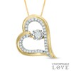 Thumbnail Image 0 of Unstoppable Love™ 0.33 CT. T.W. Diamond Tilted Heart Pendant in 10K Gold