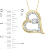 Thumbnail Image 1 of Unstoppable Love™ 0.33 CT. T.W. Diamond Tilted Heart Pendant in 10K Gold