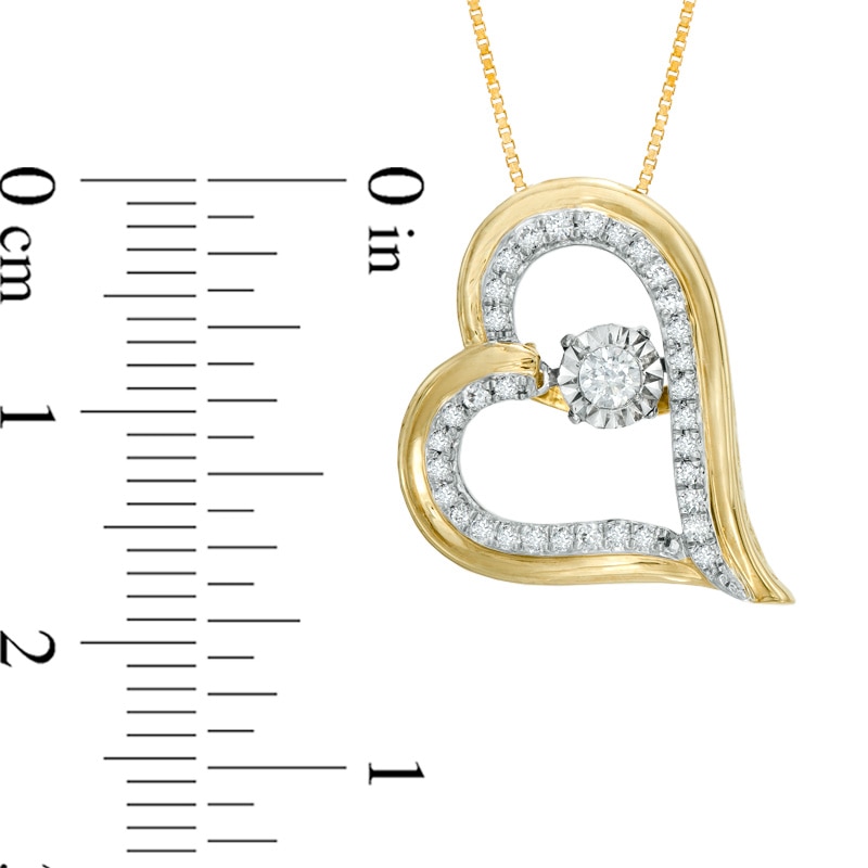 Unstoppable Love™ 0.33 CT. T.W. Diamond Tilted Heart Pendant in 10K Gold