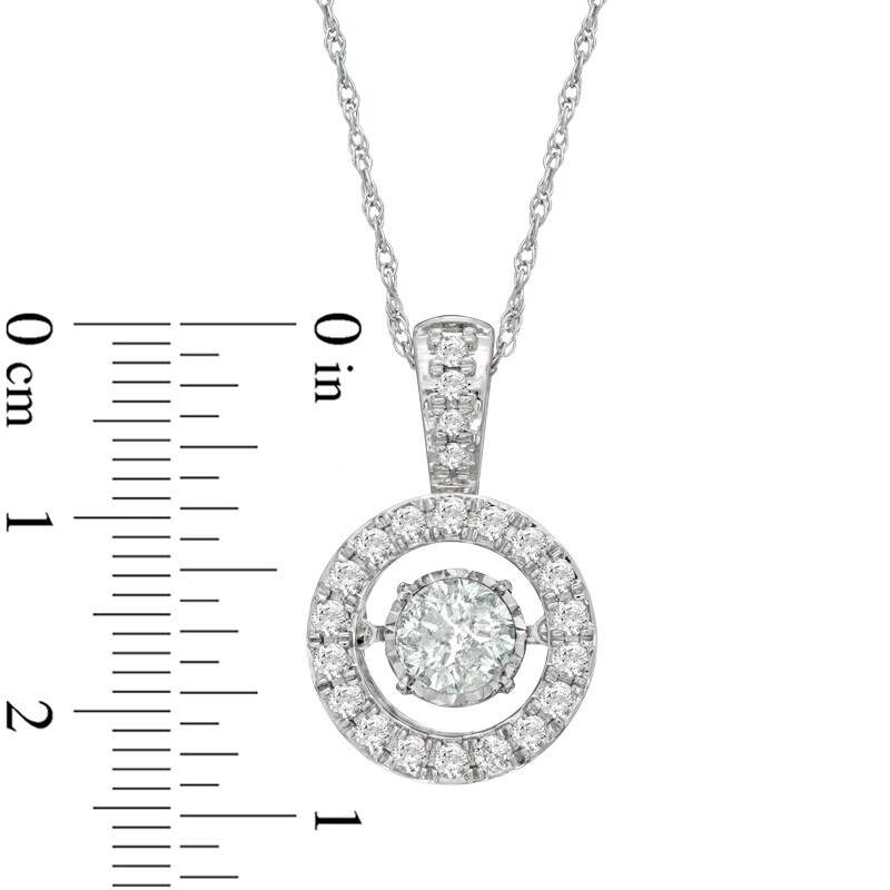 Main Image 2 of Unstoppable Love™ 1.50 CT. T.W. Diamond Frame Pendant in 14K White Gold