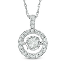 Unstoppable Love™ 0.14 CT. T.W. Diamond Frame Pendant in Sterling Silver