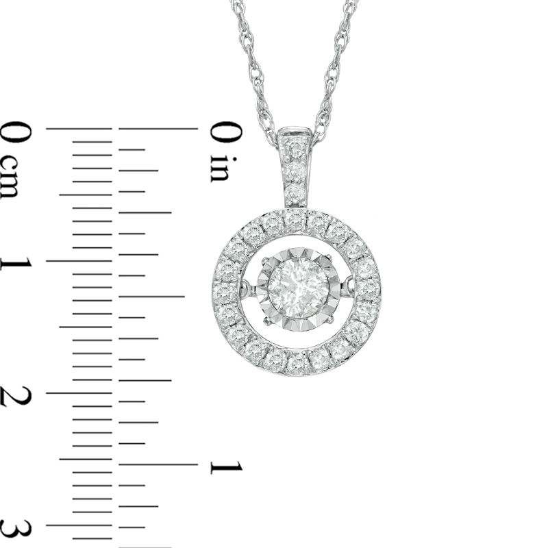 Main Image 2 of Unstoppable Love™ 0.75 CT. T.W. Diamond Frame Pendant in 14K White Gold