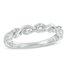 Thumbnail Image 0 of 0.12 CT. T.W. Diamond Twisting Anniversary Band in 10K White Gold
