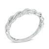 Thumbnail Image 1 of 0.12 CT. T.W. Diamond Twisting Anniversary Band in 10K White Gold