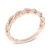 Thumbnail Image 1 of 0.12 CT. T.W. Diamond Twisting Anniversary Band in 10K Rose Gold
