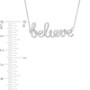 Thumbnail Image 2 of Cursive "believe" Necklace in Sterling Silver - 17.5"