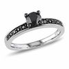 0.85 CT. T.W. Black Diamond Ring in Sterling Silver