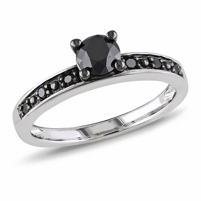 0.85 CT. T.W. Black Diamond Ring in Sterling Silver