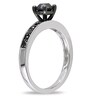 Thumbnail Image 1 of 0.85 CT. T.W. Black Diamond Ring in Sterling Silver