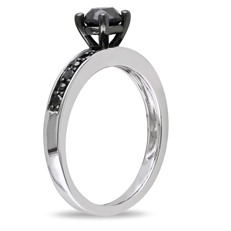 0.85 CT. T.W. Black Diamond Ring in Sterling Silver