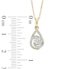 Thumbnail Image 2 of 0.30 CT. T.W. Certified Canadian Diamond Teardrop Swirl Pendant in 14K Gold (I/I2)