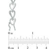 Thumbnail Image 2 of 0.05 CT. T.W. Diamond Alternating Link Bracelet in Sterling Silver - 7.25"