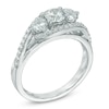 Thumbnail Image 2 of Celebration Canadian Ideal 1.20 CT. T.W. Certified Diamond Three Stone Bypass Ring in 14K White Gold (I/I1)