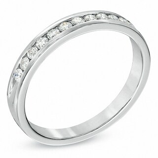 0.25 CT. T.W. Certified Colourless Diamond Anniversary Band in 18K White Gold (E/I1)